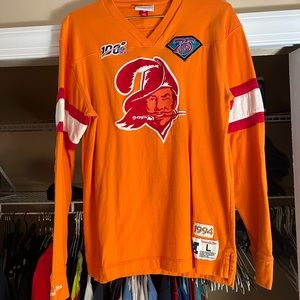 1994 authentic mitchell and ness premium TB buccs throwback jersey sweatshirt